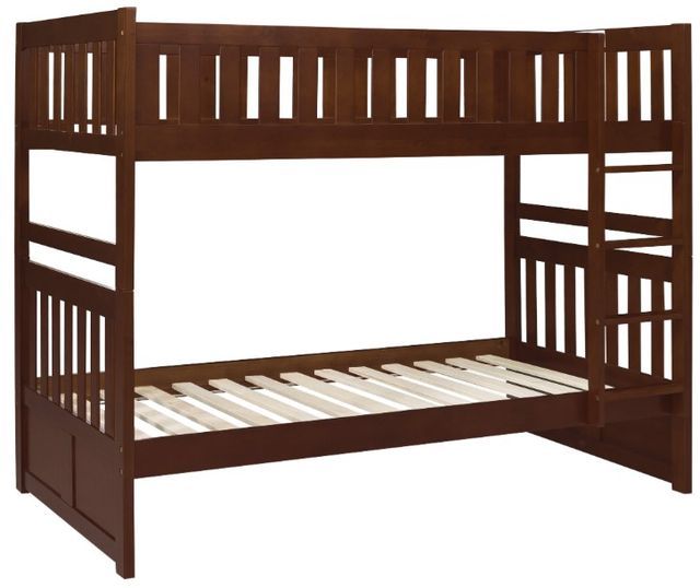 Homelegance® Rowe Dark Cherry Twin/Twin Bunk Bed-2