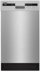 Whirlpool® 18" Stainless Steel Front Control Built In Dishwasher-0