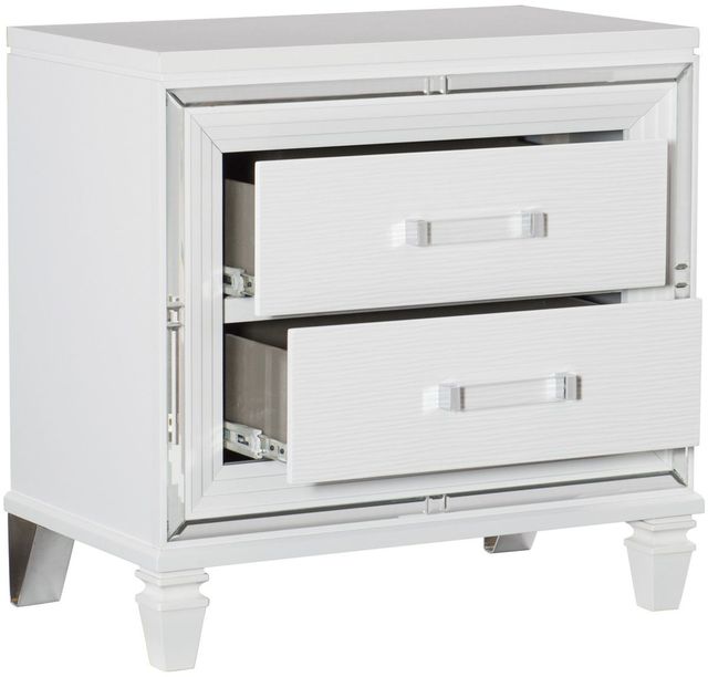 Homelegance® Tamsin White Metallic Nightstand-3