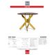 Korson Furniture Katie Smoke Glass Top End Table with Brass Base-1