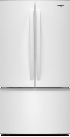 Whirlpool 36 in. 30.5 Cu. Ft. White French Door Refrigerator with Interior Water Dispenser