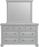 Elements International Calloway Grey Dresser and Mirror Set-0