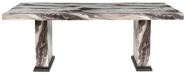 Signature Design by Ashley® Jazmore Beige/Dark Brown Top Dining Table-1
