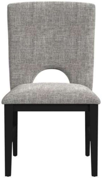 Elements International Oregon Black/Gray Dining Side Chair-3