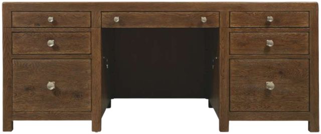 Hooker® Furniture Driftwood Worn Saddle Executive Desk-2