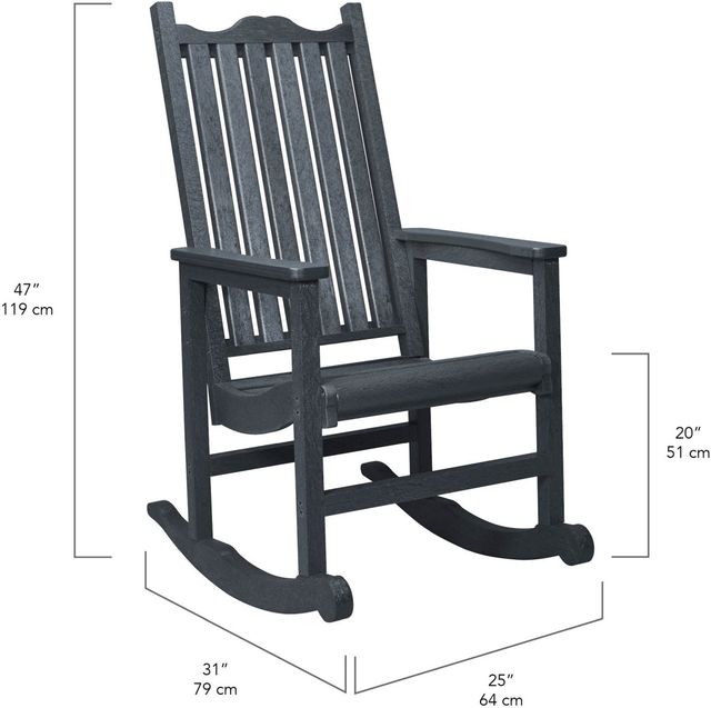 C.R. Plastic Generation Line Red Porch Rocker-2