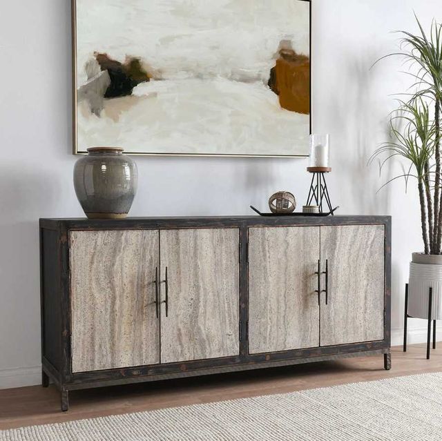 Classic Home Lisbon Gray/Weathered Black Sideboard-1