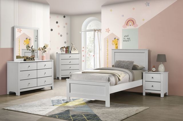Elements International Sami White Youth Nightstand-1