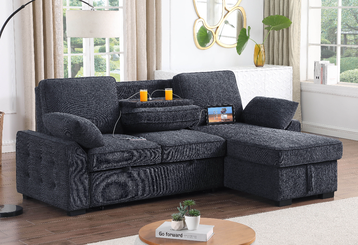 Kenzie Sleeper Sofa (Grey) | Walker Furniture & Mattress | Nevada