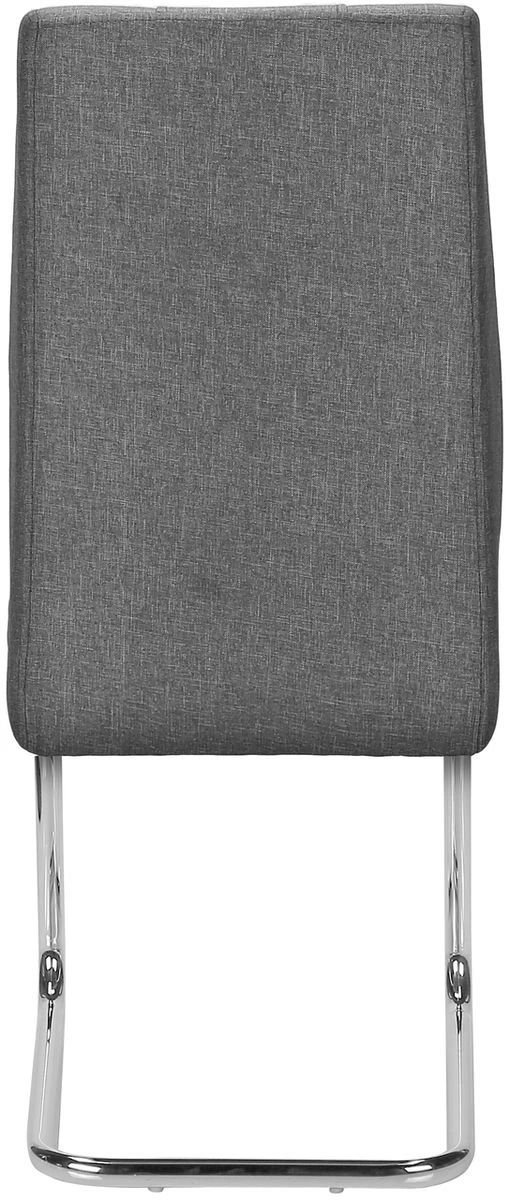 Monarch Specialties Inc. 2-Piece Chrome/Grey Side Chair-3