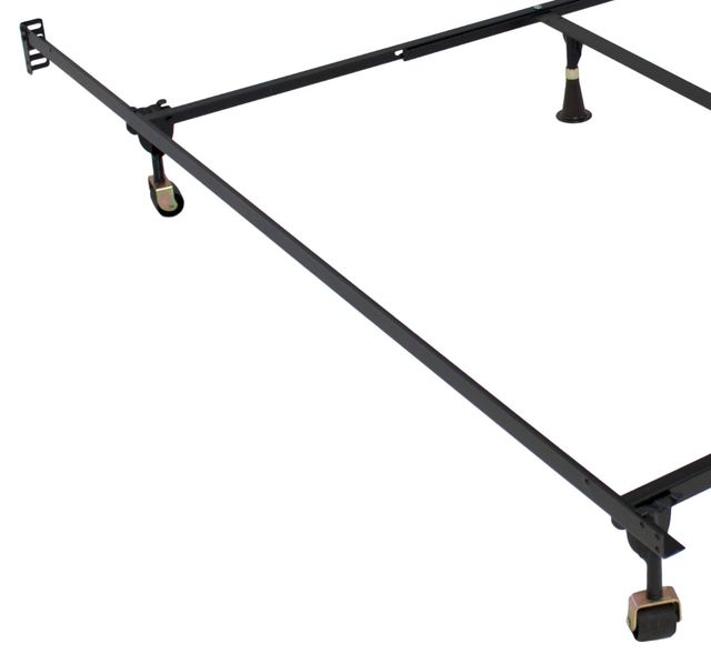 Home By Hollywood Atlas Carbon Steel Twin/Full/Queen/Eastern King/California King Lock Keyhole Bed Frame with Rollers-1