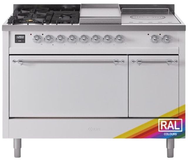 Ilve® Nostalgie II Series 48" Custom RAL Color Pro Style Dual Fuel Range-0