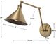 Uttermost® Exeter Antique Brass 1-Light Adjustable Sconce-2