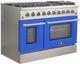 FORNO® Galiano 48" Stainless Steel Pro Style Gas Range with Blue Door-1