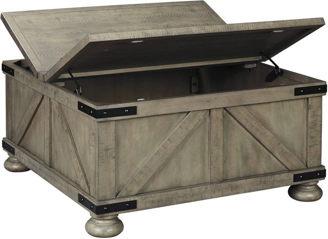 Signature Design by Ashley® Aldwin Gray Cocktail Table with Lift Top Storage-3