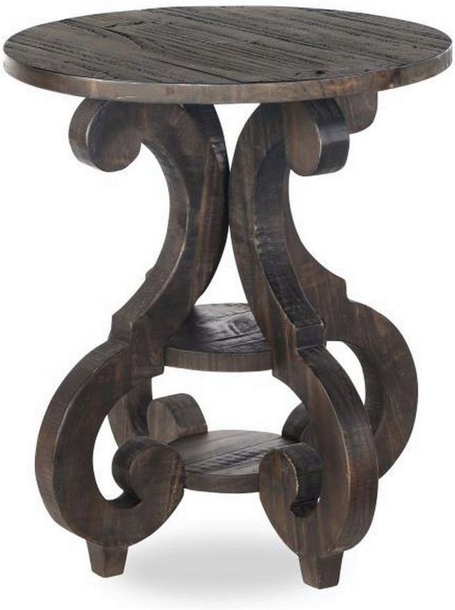 Magnussen Home® Bellamy Peppercorn Round Accent Table-1