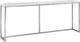 Magnussen Home® Esme White Marble Sofa Table with Brushed Nickel Base-0