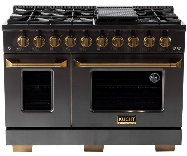 Kucht Professional KEG Series 48" Titanium Stainless Steel Pro Style Natural Gas Range-1