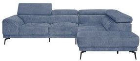 Mazin Furniture Medora 2-Piece Blue Right-Arm Facing Sofa Sectional and Chaise-1