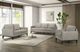 New Classic® Home Furnishings Aaron Leather Mist Gray Ottoman-1