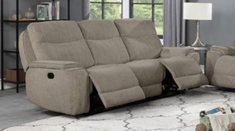 New Classic® Home Furnishings Lucerne Brown Reclining Sofa with Power Footrest-0