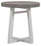 Liberty Furniture Palmetto Heights 3-Piece Driftwood Occasional Table with Shell White Base Set-3