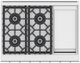 Hestan® KRT Series 36" Steeletto Gas Rangetop-1