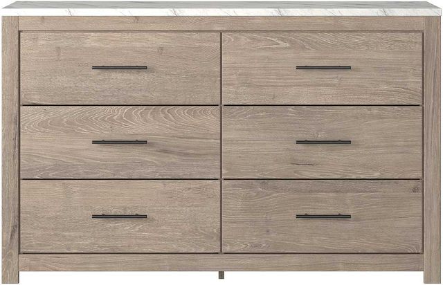 Signature Design by Ashley® Senniberg 3-Piece Light Brown/White Queen Panel Bed Set-2