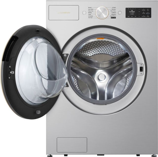 LG SIGNATURE 5.8 Cu. Ft. Platinum Steel Front Load Washer with TurboWash® 360 Technology-1