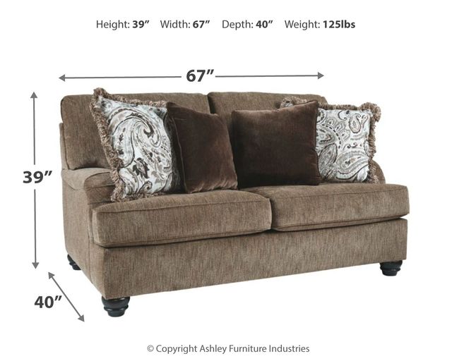 Benchcraft® Braemar Brown Loveseat-3