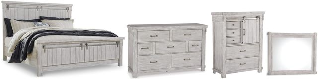 Signature Design by Ashley® Brashland 4-Piece White Queen Panel Bed Set-0