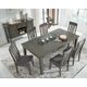Signature Design by Ashley® Hallanden 7 Piece Gray Dining Table Set (Floor Model)-1
