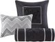 Olliix by Madison Park Laurel 7 Piece Grey King Tufted Comforter Set-2