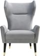 TOV Furniture Logan Grey Velvet Chair-0