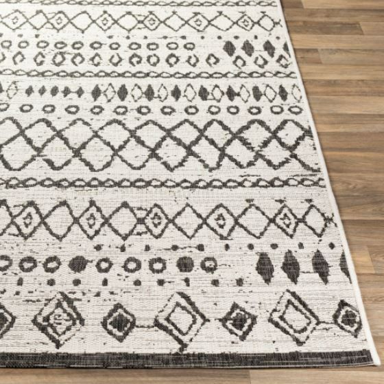 Surya Eagean Black/White 4'x6' Area Rug-2