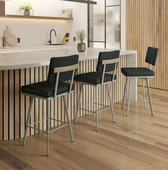 Amisco Customizable Wesley Swivel Bar Stool-2