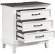 Mazin Furniture Chesterton Antique White/Dark Brown Nightstand-2