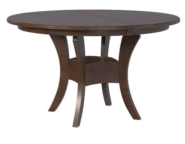 Country View Woodworking Customizable Salina Sap Cherry Top 48" Dining Table with Brown Maple Base-0