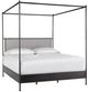 Universal Explore Home™ Modern Farmhouse Kent Coconut Metal/Pepper King Poster Bed-0