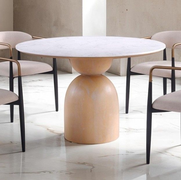 Furniture of America® Neasden Natural/Black/White Dining Table-4