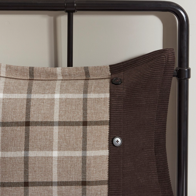 Olliix by Urban Habitat Anaheim 4 Piece Tan/Brown Full/Queen Plaid Comforter Set-3
