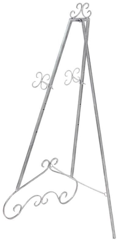 Deco Marche Gray Scroll 3-Tier Display Easel with Chain-1