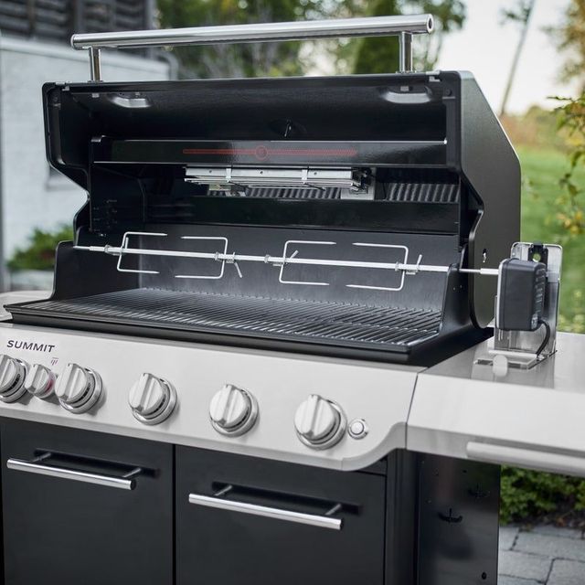 Weber® Summit® FS38 E 5-Burner Black Freestanding Liquid Propane Grill-1