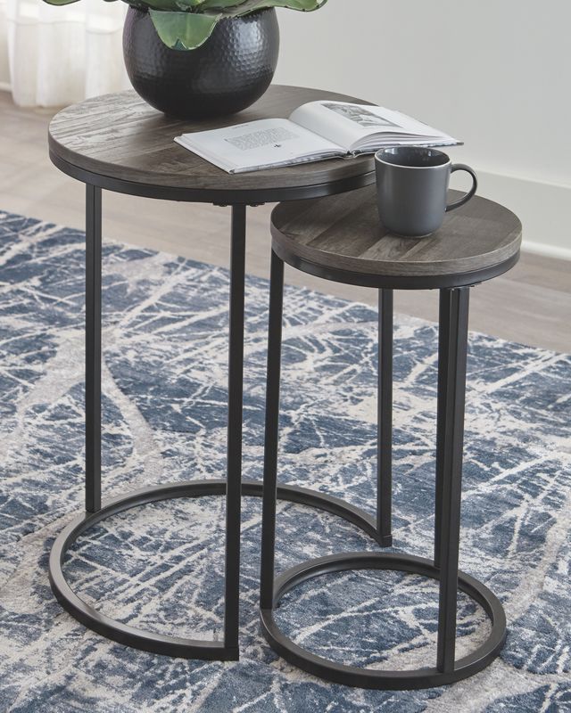 Signature Design by Ashley® Briarsboro 2-Piece Gray Washed Accent Tables-4