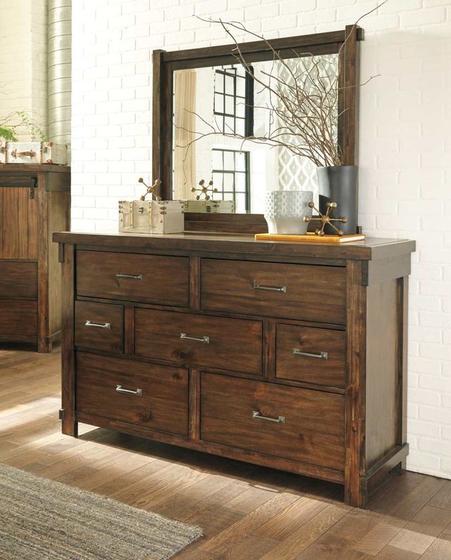 Signature Design by Ashley® Lakeleigh Dark Brown Dresser and Mirror-3