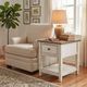 Sunny Designs™ Pasadena Buck Skin End Table with Marble White-1