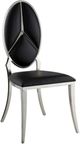 ACME Furniture Cyrene Black/Chrome Dining Side Chair-0
