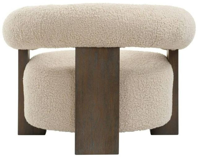 Uttermost® Lennox Dark Walnut/Linen Accent Chair-4