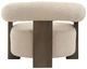 Uttermost® Lennox Dark Walnut/Linen Accent Chair-4
