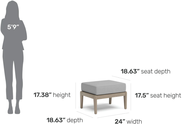 homestyles® Sustain Gray Outdoor Ottoman-3